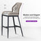 PURPLE LEAF Bar Stools Set of 2 Modern Rattan Bar Stools Counter Stools with Cushions for Outdoor Kitchen Island Stools