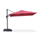 PURPLE LEAF 8 x 8 ft Swimming Pool Umbrella Outdoor Patio Cantilever Umbrella with Base