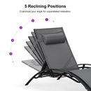 OPEN BOX I PURPLE LEAF Patio Chaise Lounge Set Outdoor Beach Pool Sunbathing Lawn Lounger Recliner Chair Outside Chairs with Side Table Included