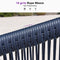 PURPLE LEAF Outdoor Dining Table Set All-Weather Aluminum with Wood Grain Table and Rope Woven Chairs Includes Backyard Patio Cushions