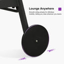 PURPLE LEAF Lounge Chair Set for Outside Aluminum Patio Recliner with Side Table and Pillow Beach Sunbathing Tanning Chairs Pool Chaise Lounger Outdoor