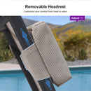 PURPLE LEAF Lounge Chair Set for Outside Aluminum Patio Recliner with Side Table and Pillow Beach Sunbathing Tanning Chairs Pool Chaise Lounger Outdoor