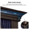 PURPLE LEAF 12' x 20' Large Outdoor Hardtop Gazebo for Patio Backyard with Double Bronze Hard Roof and Navy Blue Curtains