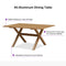 PURPLE LEAF Outdoor Dining Set All Weather Wicker Patio Dining Set with Rectangular Aluminum Table and Modern Armrest Dining Chairs for Garden Deck Backyard Kitchen