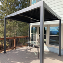 PURPLE LEAF Caesar Outdoor Louvered Pergola Patio Sun Shade Shelter with Adjustable Hardtop Patio Pergola Grey