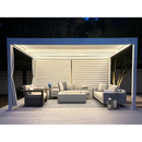 PURPLELEAF Outdoor Louvered Pergola Roller Blinds with Thermal Insulated, UV Protection Waterproof Fabric, Privacy Protection for White Pergola, Easy to Install