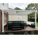 PURPLELEAF Outdoor Louvered Pergola Roller Blinds with Thermal Insulated, UV Protection Waterproof Fabric, Privacy Protection for White Pergola, Easy to Install