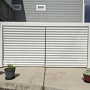 PURPLE LEAF Athena Louvered Pergola White Outdoor Aluminum Pergola with Roller Blind Adjustable Gazebo for Patio Deck Garden