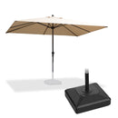 PURPLE LEAF Aluminum Patio Table Umbrella Heavy Duty Market Umbrella with Base