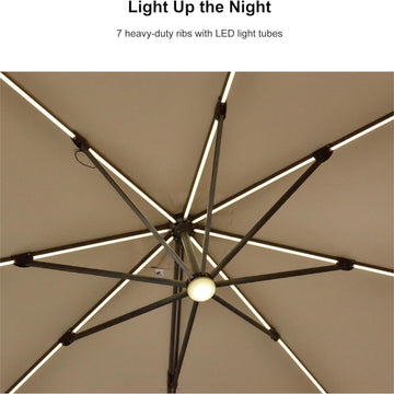 Open-Box Square Tiltable Patio Umbrella