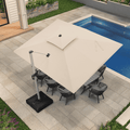 PURPLE LEAF Large Rectangular Porch Umbrella Outside Cantilever Patio Yard Umbrella