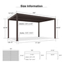 PURPLE LEAF Louvered Pergola Outdoor Adjustable Roof Modern Patio Aluminum Pergola for Deck Backyard Garden Hardtop Gazebo