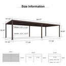 PURPLE LEAF Louvered Pergola Outdoor Adjustable Roof Modern Patio Aluminum Pergola for Deck Backyard Garden Hardtop Gazebo