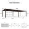 PURPLE LEAF Louvered Pergola Outdoor Adjustable Roof Modern Patio Aluminum Pergola for Deck Backyard Garden Hardtop Gazebo