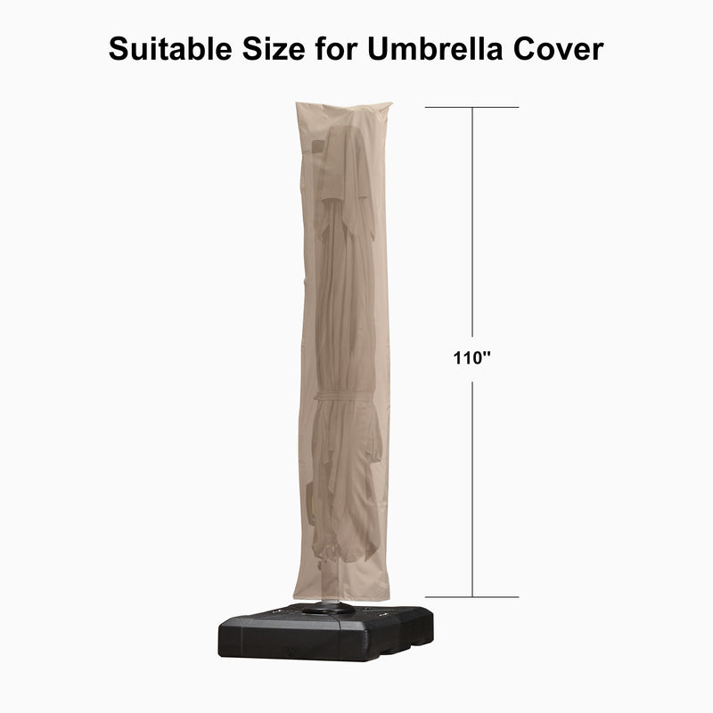 PURPLE LEAF Cantilever Umbrella Cover with Zipper Out Door Umbrella Patio Umbrella Cover