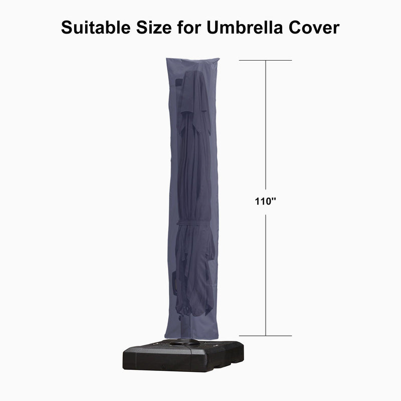 PURPLE LEAF Cantilever Umbrella Cover with Zipper Out Door Umbrella Patio Umbrella Cover