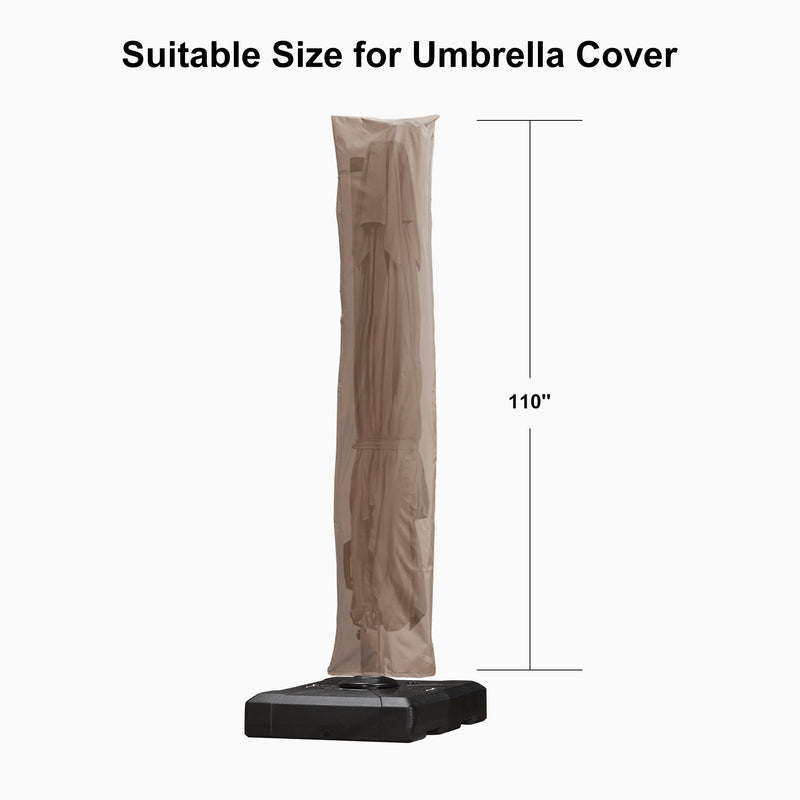 PURPLE LEAF Cantilever Umbrella Cover with Zipper Out Door Umbrella Patio Umbrella Cover