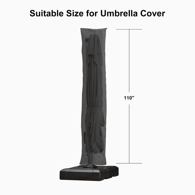 PURPLE LEAF Cantilever Umbrella Cover with Zipper Out Door Umbrella Patio Umbrella Cover