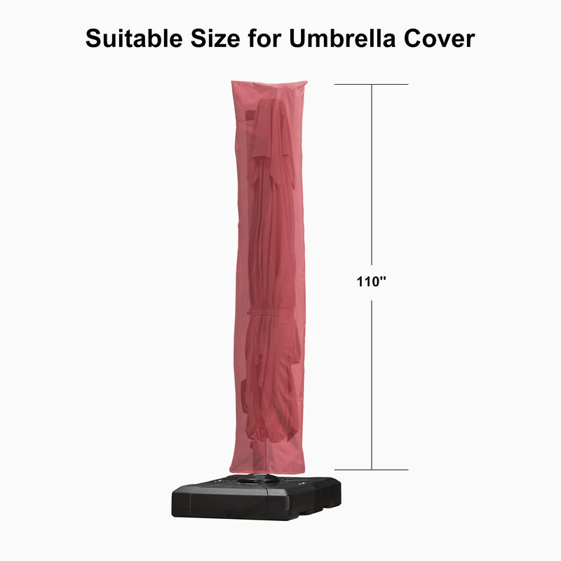 PURPLE LEAF Cantilever Umbrella Cover with Zipper Out Door Umbrella Patio Umbrella Cover