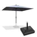 PURPLE LEAF Aluminum Patio Table Umbrella Heavy Duty Market Umbrella with Base