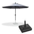 PURPLE LEAF Aluminum Patio Table Umbrella Heavy Duty Market Umbrella with Base