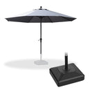 PURPLE LEAF Aluminum Patio Table Umbrella Heavy Duty Market Umbrella with Base