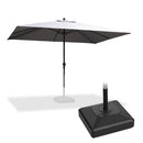 PURPLE LEAF Aluminum Patio Table Umbrella Heavy Duty Market Umbrella with Base