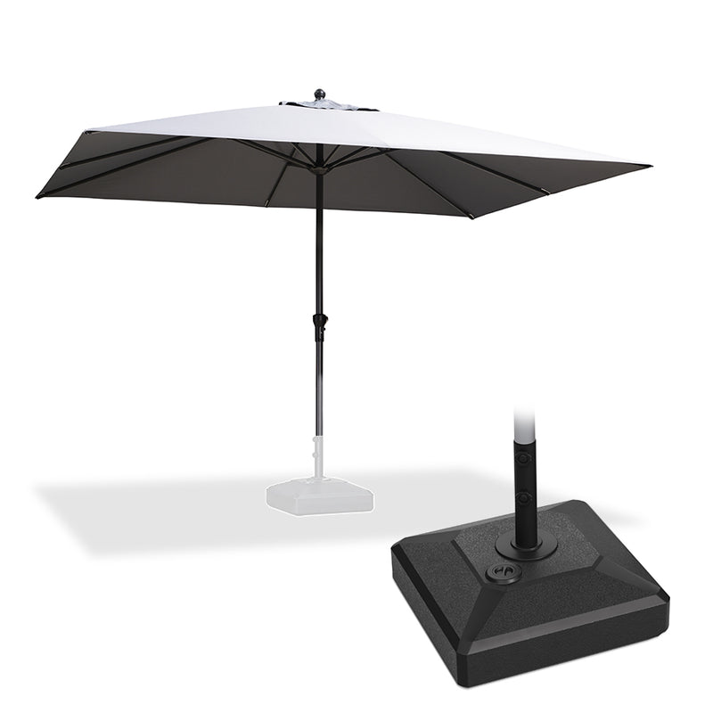 PURPLE LEAF Aluminum Patio Table Umbrella Heavy Duty Market Umbrella with Base