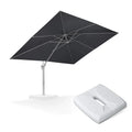 PURPLE LEAF Outdoor Patio Umbrella with Base, Best White Cantilever Umbrellas