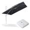 PURPLE LEAF Outdoor Patio Umbrella with Base, Best White Cantilever Umbrellas