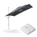 PURPLE LEAF Outdoor Patio Umbrella with Base, Best White Cantilever Umbrellas