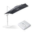PURPLE LEAF Outdoor Patio Umbrella with Base, Best White Cantilever Umbrellas