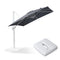 PURPLE LEAF Outdoor Patio Umbrella with Base, Best White Cantilever Umbrellas