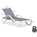 PURPLE LEAF Patio Lounger sun loungers with armrest, Chaise Lounge for beach, swimming pool, lawn, pool side.