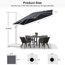 PURPLE LEAF Outdoor Patio Umbrella with Base, Best White Cantilever Umbrellas