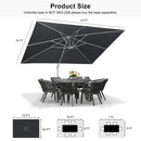 PURPLE LEAF Outdoor Patio Umbrella with Base, Best White Cantilever Umbrellas