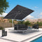 PURPLE LEAF Outdoor Patio Umbrella with Base, Best White Cantilever Umbrellas