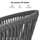 PURPLE LEAF 7/9/11 Pieces Outdoor Dining Set with Aluminium Table and Rattan Chairs, Grey