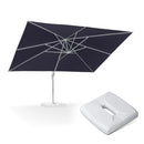 PURPLE LEAF Outdoor Patio Umbrella with Base, Best White Cantilever Umbrellas