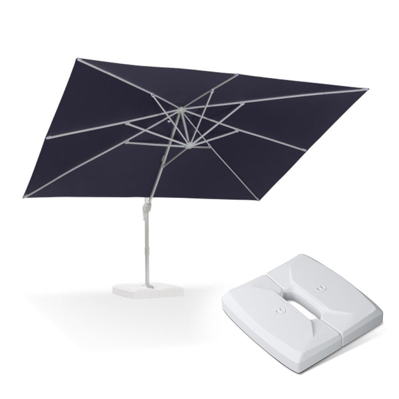 PURPLE LEAF Outdoor Patio Umbrella with Base, Best White Cantilever Umbrellas