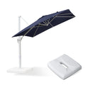 PURPLE LEAF Outdoor Patio Umbrella with Base, Best White Cantilever Umbrellas