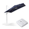 PURPLE LEAF Outdoor Patio Umbrella with Base, Best White Cantilever Umbrellas