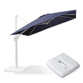 PURPLE LEAF Outdoor Patio Umbrella with Base, Best White Cantilever Umbrellas