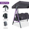 PURPLE LEAF Outdoor Patio Porch Swing with Stand, Chair with Adjustable Tilt Canopy All-Weather Steel Frame for Backyard Front Porch Lawn