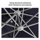 PURPLE LEAF Outdoor Patio Umbrella with Base, Best White Cantilever Umbrellas