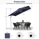 PURPLE LEAF Outdoor Patio Umbrella with Base, Best White Cantilever Umbrellas