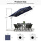 PURPLE LEAF Outdoor Patio Umbrella with Base, Best White Cantilever Umbrellas