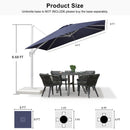 PURPLE LEAF Outdoor Patio Umbrella with Base, Best White Cantilever Umbrellas