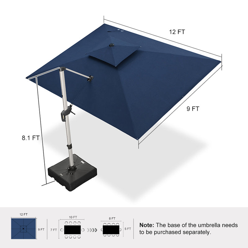 PURPLE LEAF Premium Patio Umbrella Classic SUNBRELLA Cantilever Umbrellas