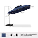 Clearance - PURPLE LEAF OPEN BOX Premium Patio Umbrella Classic SUNBRELLA Cantilever Umbrellas